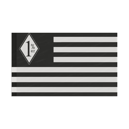 Black and white one percent diamond. Mongols , outlaws, finks inspired     Flag