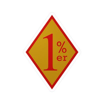 Red and Gold diamond sticker