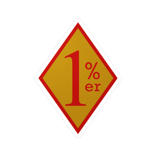 Red and Gold diamond sticker