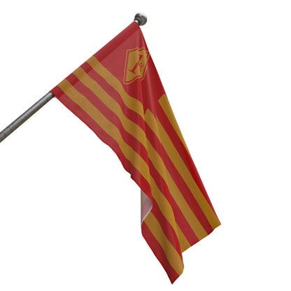 Bandidos inspired red and gold diamond one percenter biker Flag