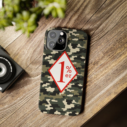 Biker Phone Cases, Diamond Red & White Design, Custom Motorcycle Club Gift, HA