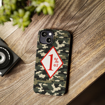 Biker Phone Cases, Diamond Red & White Design, Custom Motorcycle Club Gift, HA