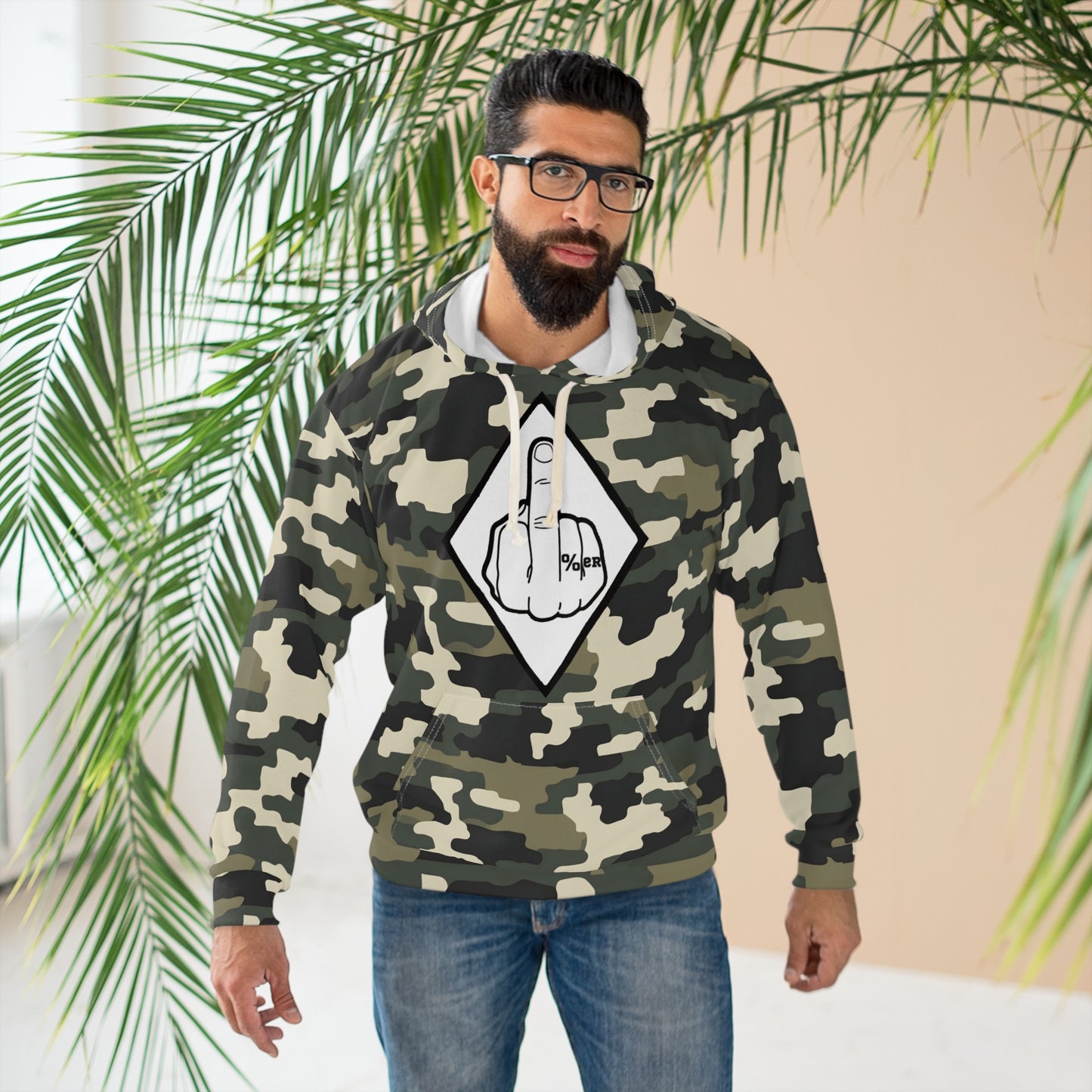 Black and White Mongols inspired Unisex Pullover Hoodie