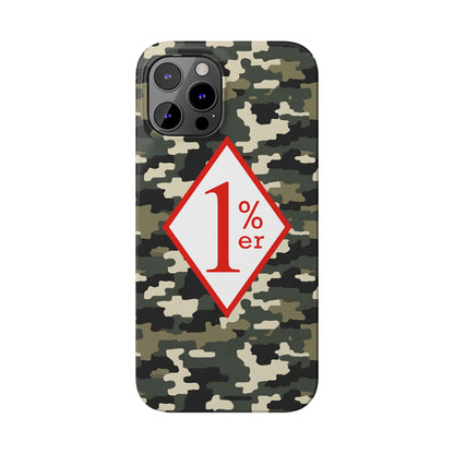Biker Phone Cases, Diamond Red & White Design, Custom Motorcycle Club Gift, HA