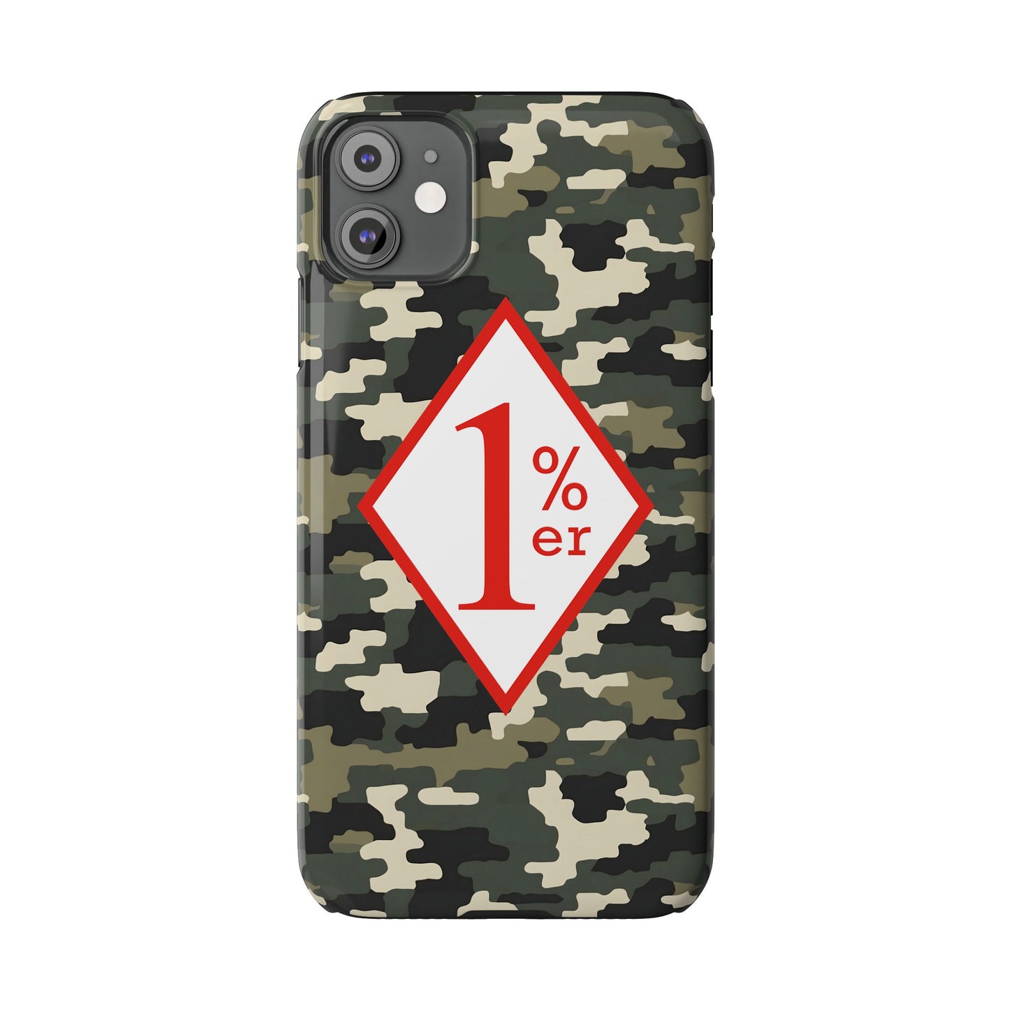 Biker Phone Cases, Diamond Red & White Design, Custom Motorcycle Club Gift, HA