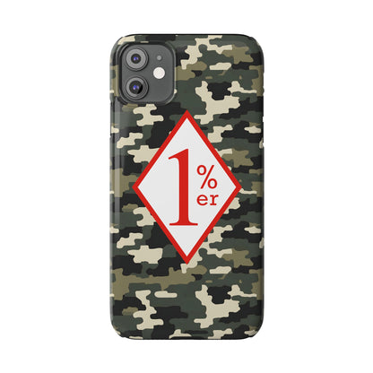 Biker Phone Cases, Diamond Red & White Design, Custom Motorcycle Club Gift, HA