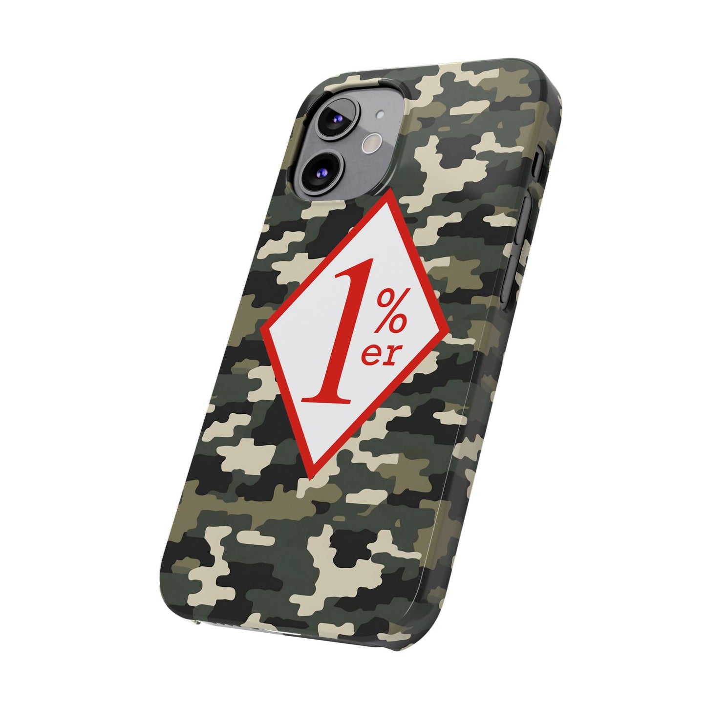 Biker Phone Cases, Diamond Red & White Design, Custom Motorcycle Club Gift, HA